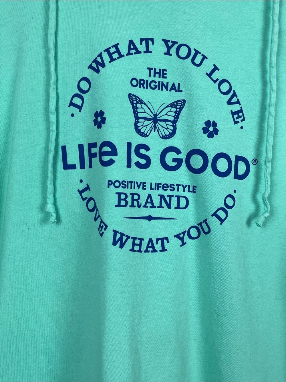 Life Is Good Women's Ligthweight 100% Cottob Graphic Print Hooded T-Shirt Size M - Picture 3 of 13